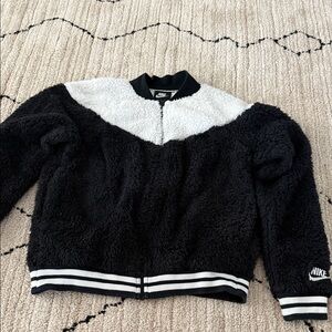 Nike Black and White Sherpa Jacket